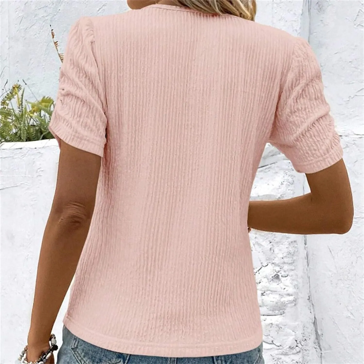 Womens Short Sleeve High Neck Tank Tops Fashion Casual Basic Slim Fit Ribbed Top Summer Beach Vacation Shirt Clothes