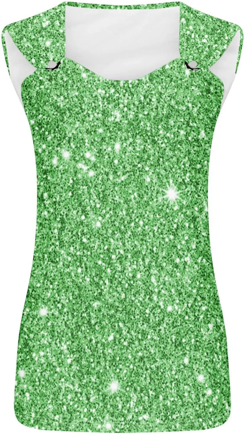 Women's Summer Casual Tank Tops Beach Vacation Shirts Geometric Floral Printed Suspender Tops Dressy Casual