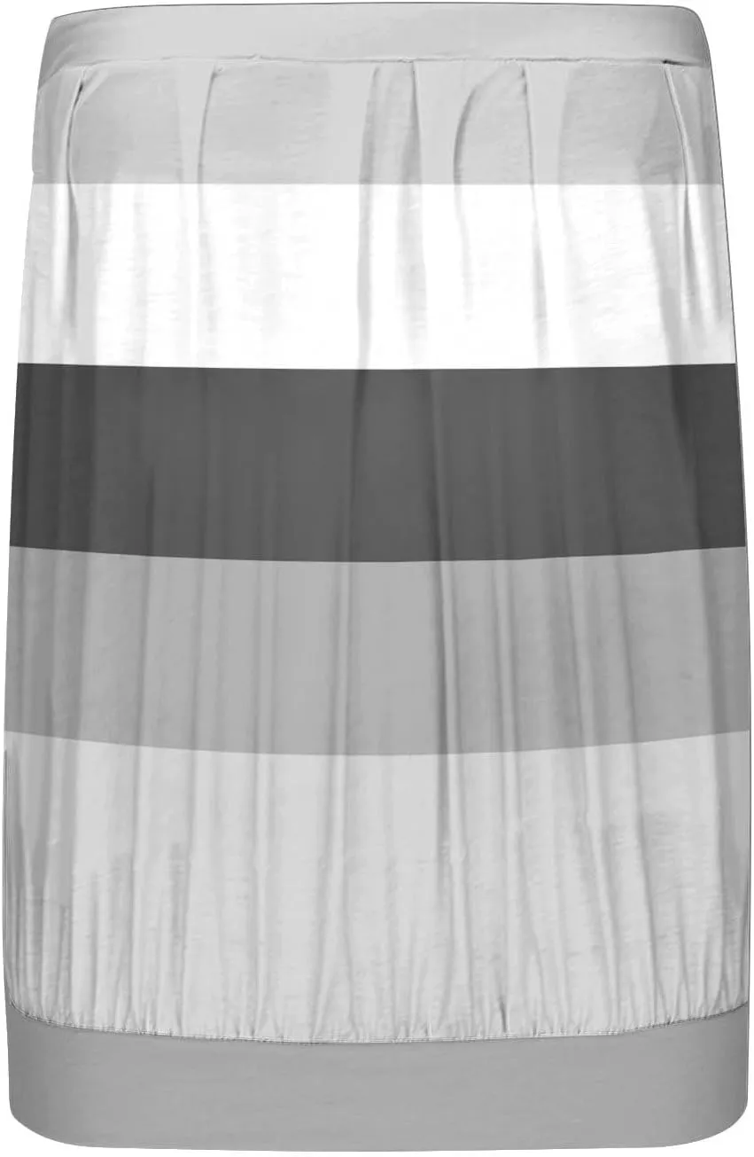 Womens Trendy Tube Tank Tops Plus Size Summer Striped Printed Strapless Pleated Backless Vests Loose Comfy Top