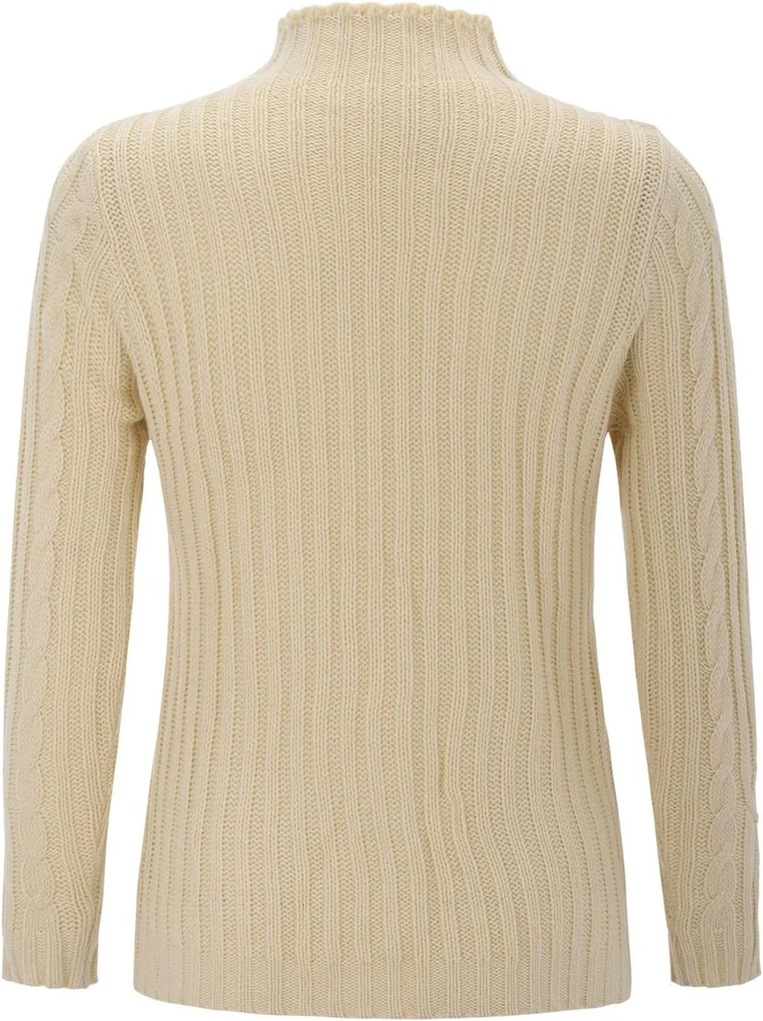 Women's Turtleneck Knit Pullover Long Sleeve Casual Oversized Sweater Tops Womens Fall Tops Ribbed Knit Sweater