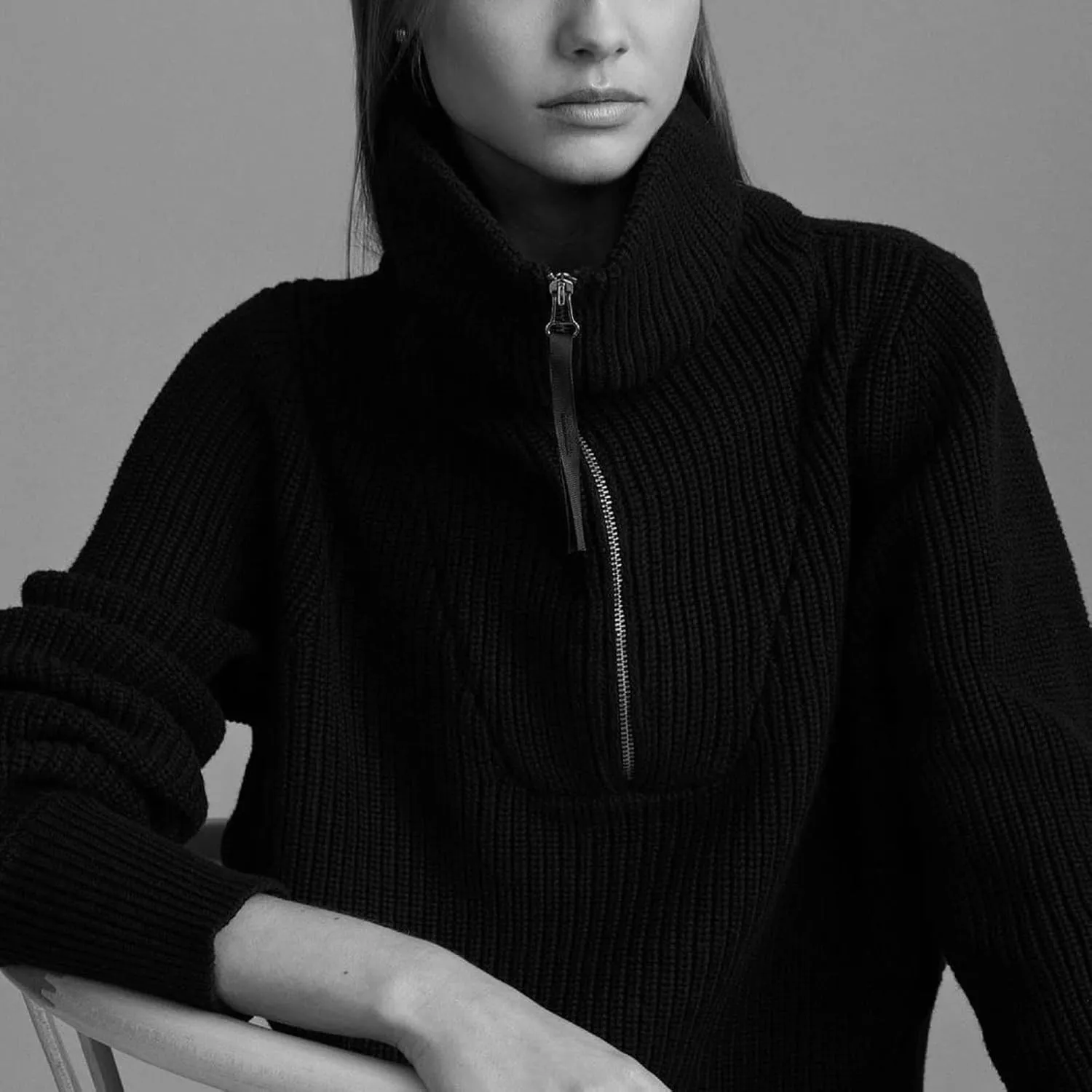 Women's Turtleneck Oversized Pullover Sweaters Long Sleeve Loose Knitted Sweater Tops Casual Slouchy Jumper Tops