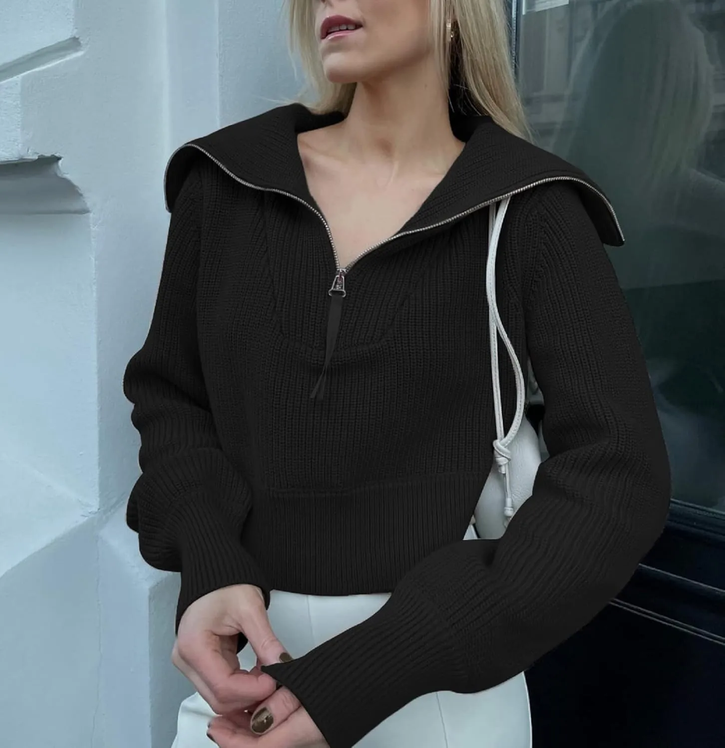 Women's Turtleneck Oversized Pullover Sweaters Long Sleeve Loose Knitted Sweater Tops Casual Slouchy Jumper Tops