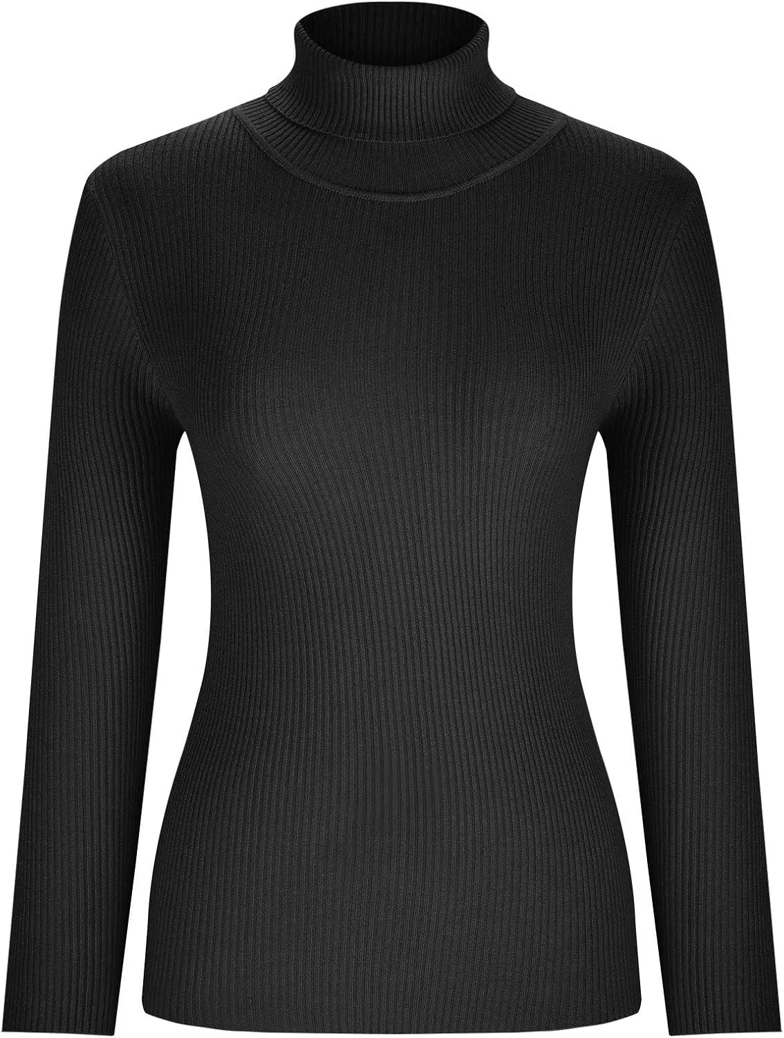 Womens Turtleneck Sweater Long Sleeve Ribbed Knit Sweater Fall Winter Fashion Tops 2024 Casual Trendy Tops Blouse