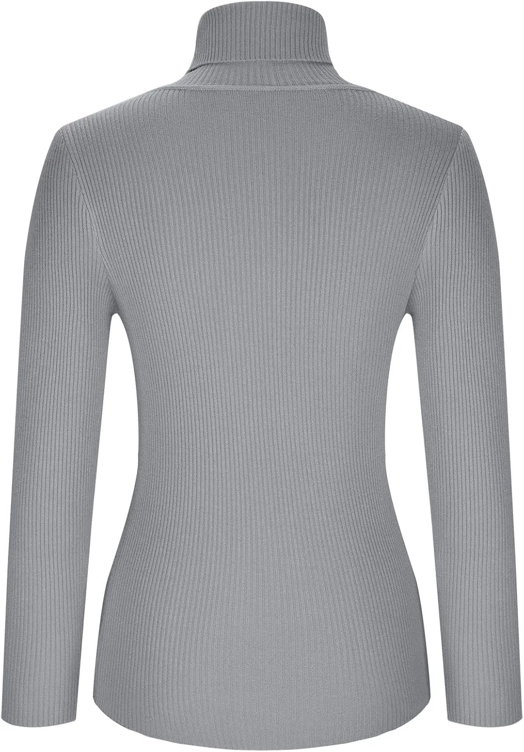 Womens Turtleneck Sweater Long Sleeve Ribbed Knit Sweater Fall Winter Fashion Tops 2024 Casual Trendy Tops Blouse