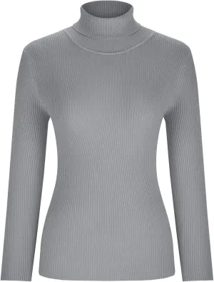 Womens Turtleneck Sweater Long Sleeve Ribbed Knit Sweater Fall Winter Fashion Tops 2024 Casual Trendy Tops Blouse