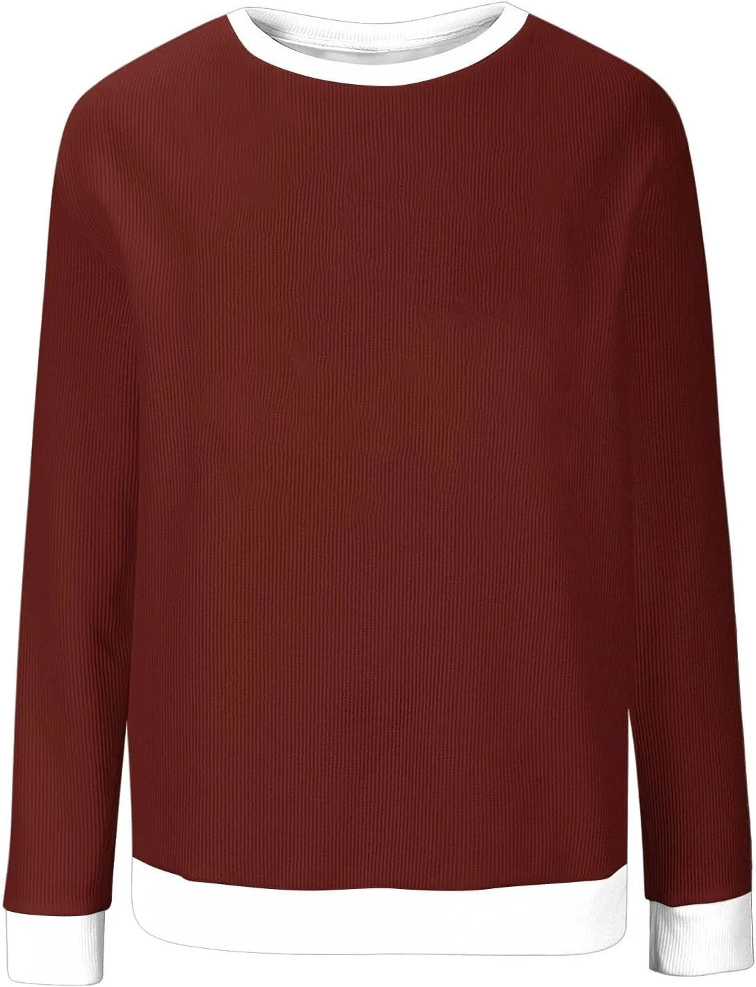 Womens Vintage Basic Oversized Crewneck Long Sleeve Tunic Sweatshirts Pullover Tops Fleece Casual Shirts Tops 2024