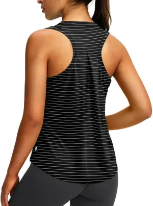 Women's Workout Tops Racerback Athletic Tank Tops Sleeveless Loose Fit Yoga Running Gym Shirts for Women