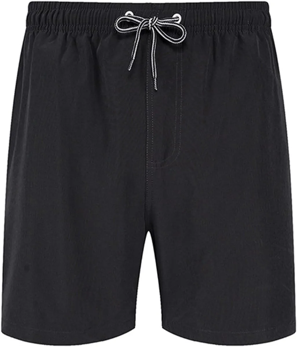 ZEFOTIM Men Swim Shorts Drawstring Quick Dry Solid Color Trunks Fashions Big and Tall Swim Suit with Pockets