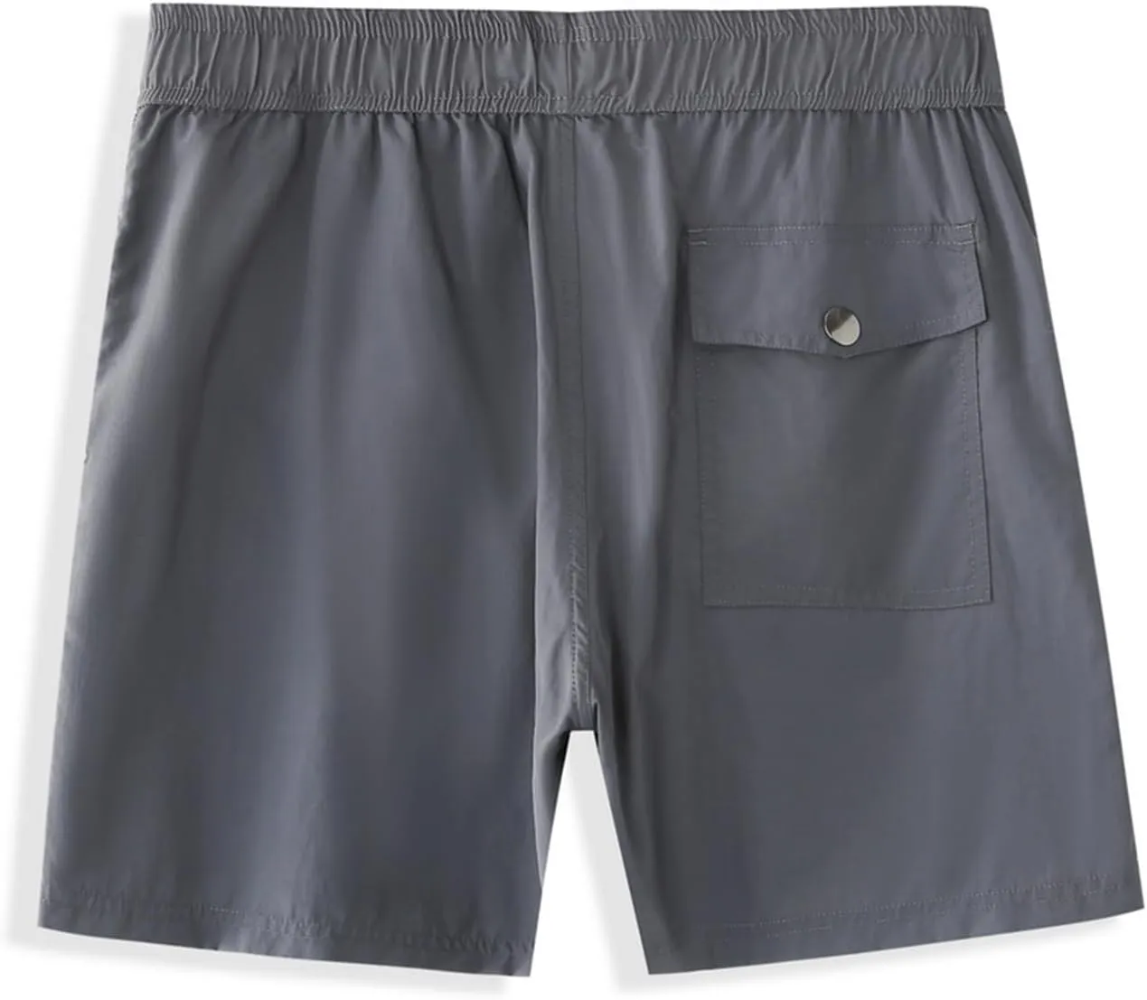 ZEFOTIM Men Swim Shorts Drawstring Quick Dry Solid Color Trunks Fashions Fun Swimsuits with Pockets