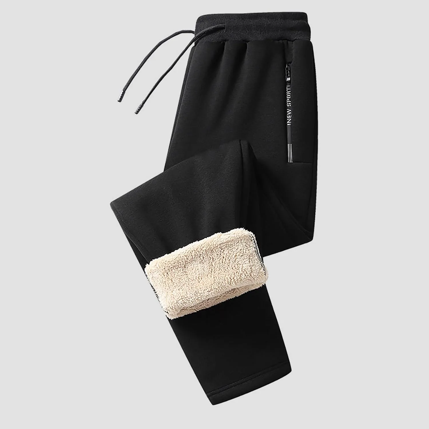 ZHIFANXN 2 Pack Fleece Lined Sweatpants Women Joggers for Women with Pockets High Waisted Thermal Winter Warm Pants for Snow