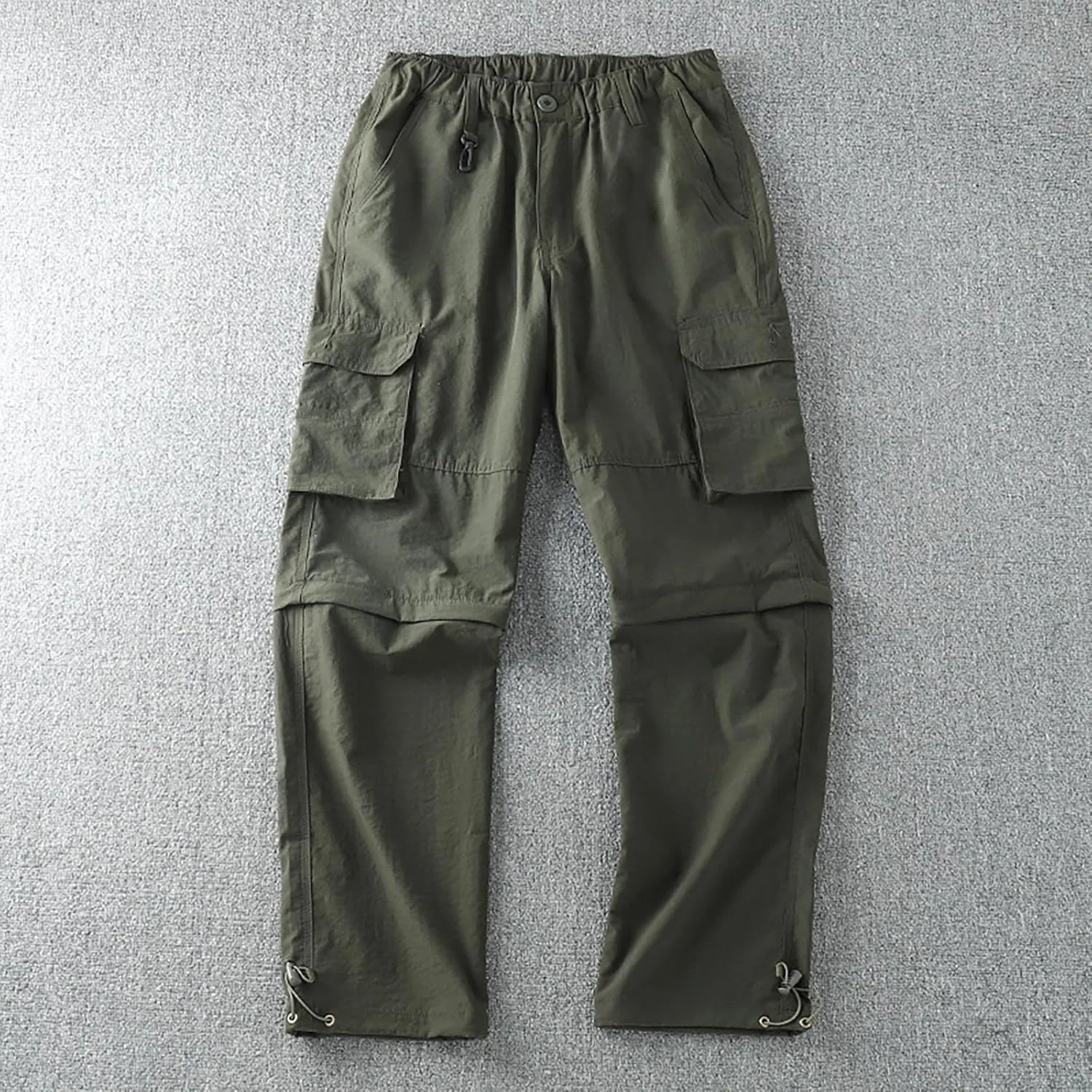ZYXTIM Mens Hiking Cargo Pants Plus Size Convertible Zip Off Drawstring Pockets Lightweight Fishing Camping Tactical Pants